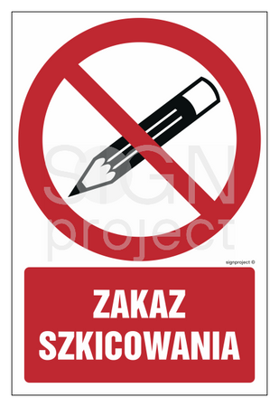 GC074 Zakaz szkicowania - opakowanie 10 sztuk