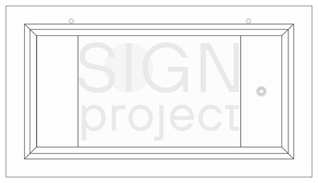 EC001 White frame suspended horizontally