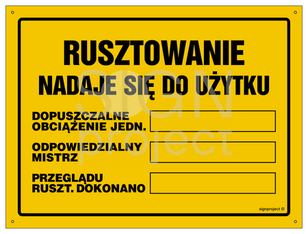 OA146 Rusztowanie nadaje się do użytku ...