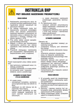 IAG51 Occupational health and safety instructions for operating a pneumatic stuffer