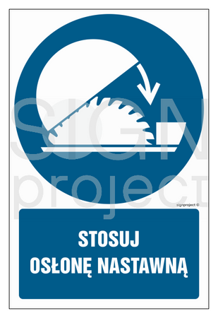 GL014 Stosuj osłonę nastawną