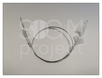 EM005 A set of steel cords with a cassette hanger without an eye screw (closed loop)