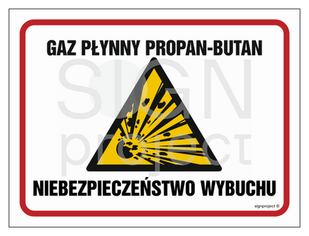 NB012 LPG propane - butane explosion hazard