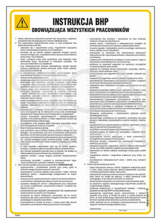 IAA01 Instrukcja ogólna BHP obowiązująca wszystkich pracowników