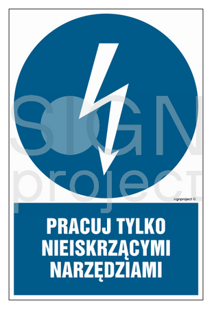 HE012 Pracuj tylko nieiskrzącymi narzędziami