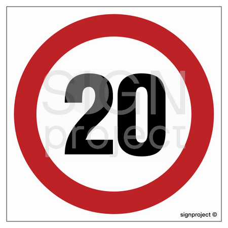 SA026 Ograniczenie prędkości 20