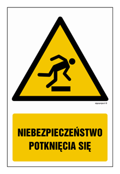 GF035 Niebezpieczeństwo potknięcia się - opakowanie 10 sztuk