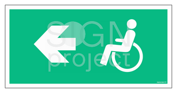 AC058 Direction of evacuation for the disabled to the left
