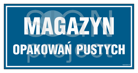 PA524 Magazyn opakowań pustych - arkusz 6 naklejek