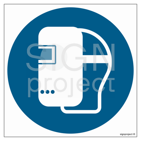 GJ019 Nakaz stosowania maski spawalniczej