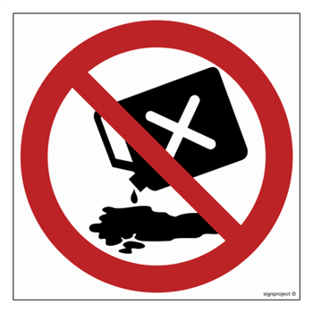 GB044 No oil pouring - sheet of 12 stickers