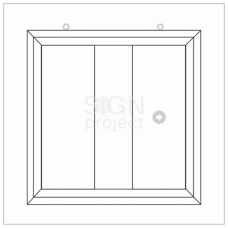 EC001 White frame suspended horizontally