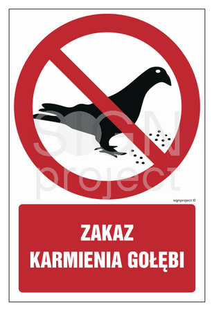 GC078 Zakaz karmienia gołębi - opakowanie 10 sztuk