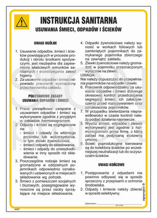 IAG67 Safety instructions for garbage disposal