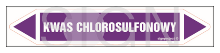 JF242 CHLOROSULFONIC ACID - sheet of 2 stickers