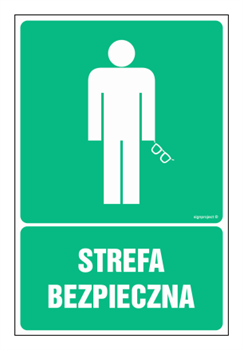 GI011 Strefa bezpieczna - arkusz 9 naklejek