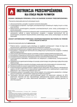 DB006 Fire safety instructions for liquid petrol stations
