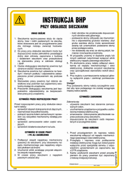 IAI08 Occupational health and safety instructions for the operation of the forage harvester