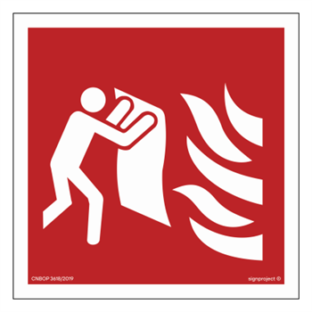 BF016 Fire blanket - sheet of 12 stickers