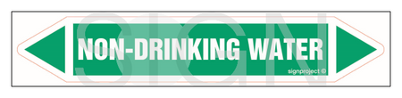JF283 NON-DRINKING WATER - sheet of 5 stickers