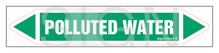 JF333 POLLUTED WATER - sheet of 2 stickers