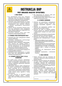 IAA24 Occupational health and safety instructions for the operation of the offset machine