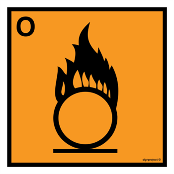 LA005 Oxidising substance - sheet of 12 stickers