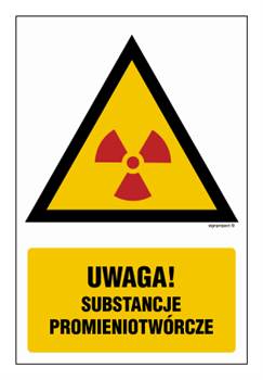 JA013 Radioactive Substance Warning - pack of 10
