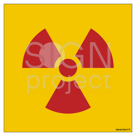 KA001 Warning sign for marking the immediate packaging of an open source of radiation