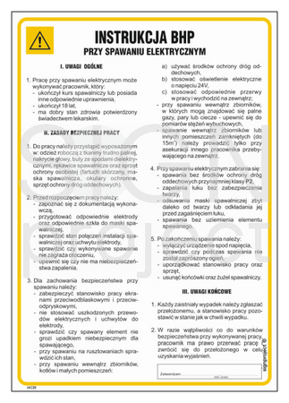 IAC20 Safety instructions for electric welding