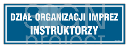 PA041 Dział organizacji imprez Instruktorzy