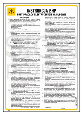 IAF10 Safety instructions for electrical works on the construction site
