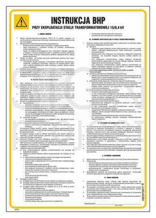 IAF16 General OHS instruction for a transformer station 15/0