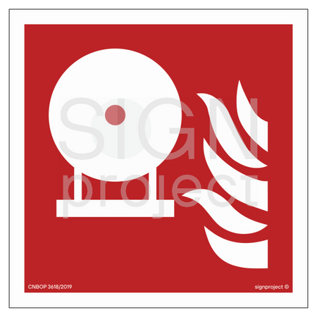 BF013 Fixed extinguishing cylinder - sheet of 12 stickers