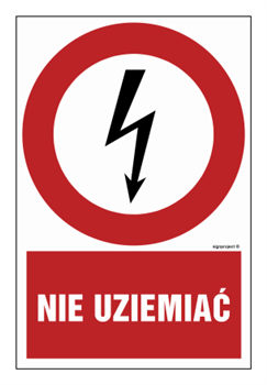 HC009 Nie uziemiać - arkusz 9 naklejek