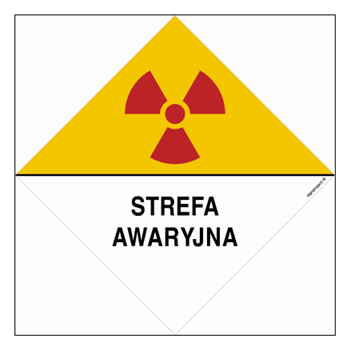 KA009 Warning sign for marking an emergency zone