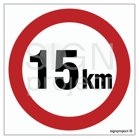 SA035 Speed limit 15 km