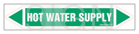 JF212 HOT WATER SUPPLY - arkusz 5 naklejek
