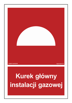 BB005 Kurek główny instalacji gazowej - arkusz 9 naklejek