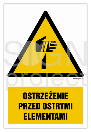 GF077 Ostrzeżenie przed ostrymi elementami