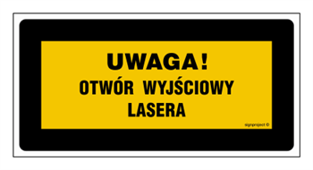 KB004 Attention! Laser radiation on opening