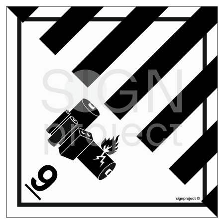 MB018 Miscellaneous dangerous materials and items - sheet of 12 stickers