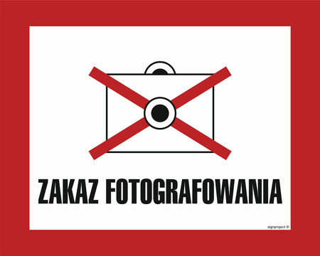 JE008 Zakaz fotografowania