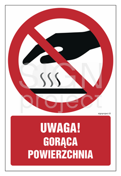 GC027 Do not touch. Hot surface - sheet of 9 stickers