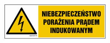 HB013 Niebezpieczeństwo porażenia prądem indukowanym - arkusz 8 naklejek - arkusz 8 naklejek