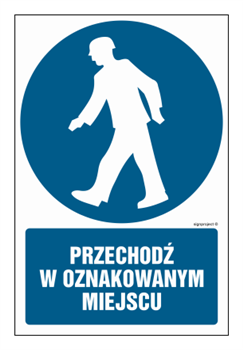 GL013 Walk in the marked place - sheet of 9 stickers