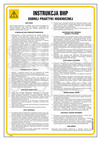 IAA38 General Health and Safety Instructions for Good Hygienic Practice