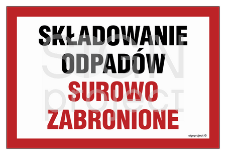 NC062 Składowanie odpadów surowo zabronione