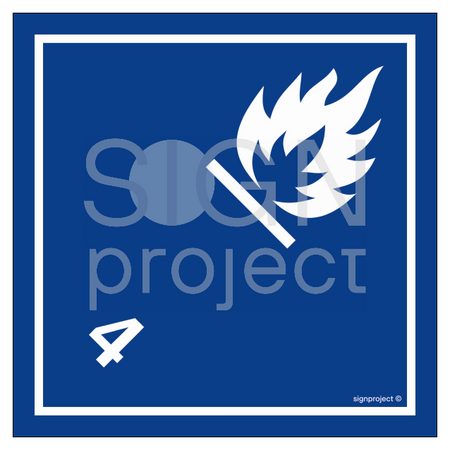 MB016 Materials that generate flammable gases in contact with water - sheet of 12 stickers