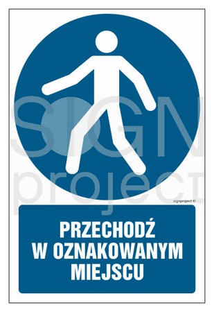 GL050 Walk in a marked place - pack of 10